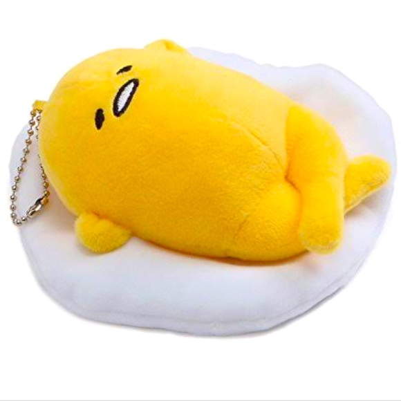 Sanrio Accessories - GUDETAMA Sanrio Gund Plush Toy Charm CHILL Egg Mindfulness Positivity Kawaii NEW